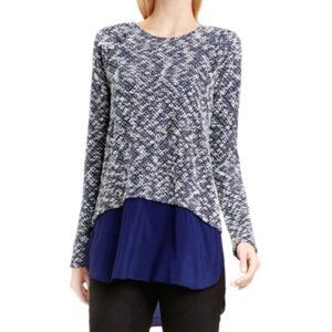 TWO BY VINCE CAMUTO-Blue Sweater With Shirttail